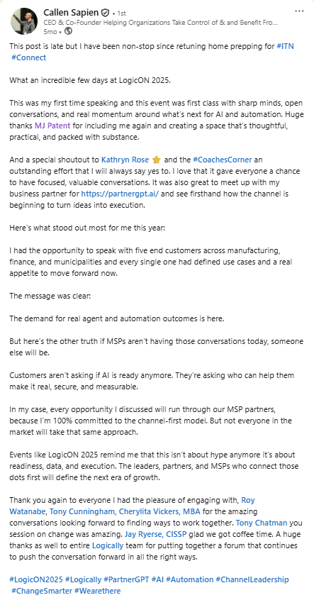 LogicON Testimonial 6